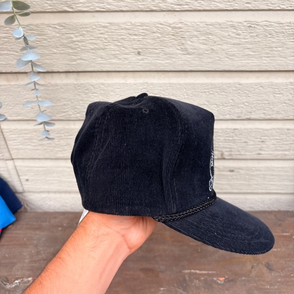 Vintage Mine Rescue Team Minnova Inc trucker hat corduroy black snapback - Picture 3 of 5